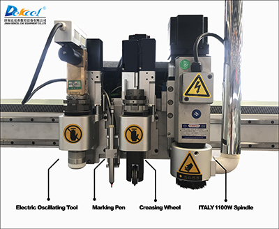 Flatbed 1.1kw Router Spindle CNC Oscillating Knife Cutting Plotter Machine